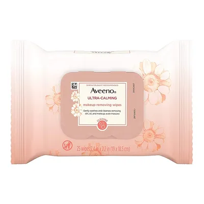Aveeno Ultra-Calming Makeup Removing Facial Cleansing Wipes (Łagodzące chusteczki do demakijażu)