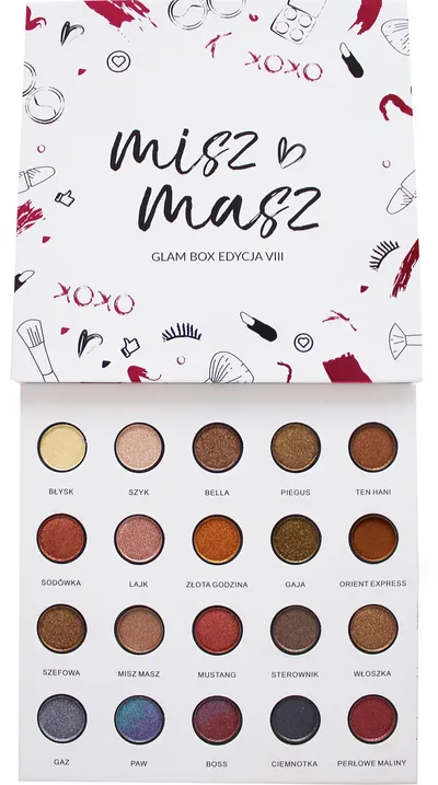 Glam Shop GlamBOX, Edycja VIII Misz Masz, Paleta 20 cieni do powiek
