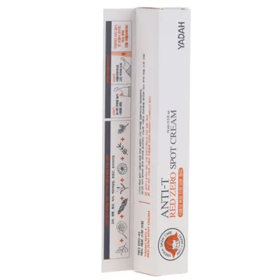 Yadah Anti-T Red Zero Spot Cream (Łagodzący krem punktowy do twarzy przeciw niedoskonałościom)
