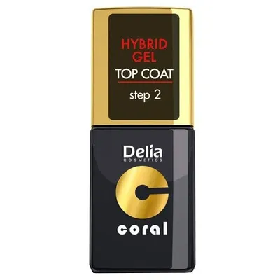 Delia Coral, Hybrid Gel Top Coat Step 2 (Emalia do paznokci)