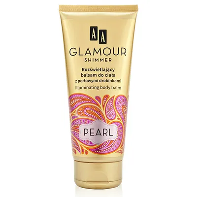 AA Glamour Shimmer, Rozświetlający  balsam do ciała z perłowymi drobinkami `Pearl`