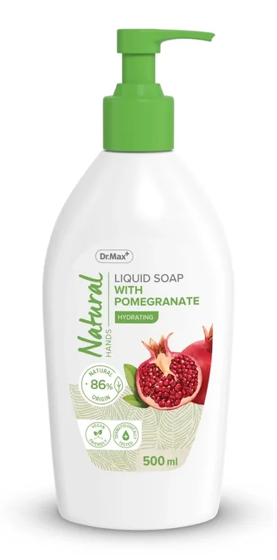 Apteka dr. Max Natural, Liquid Soap with Pomegranate (Mydło do rąk w płynie z granatem)