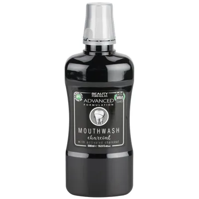 Beauty Formulas Charcoal Mouthwash (Płyn do płukania jamy ustnej z aktywnym węglem)