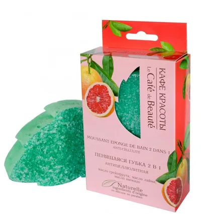 Le Cafe de Beaute Gąbka do ciała 2 w 1 antycellulitowa grejpfrutowa