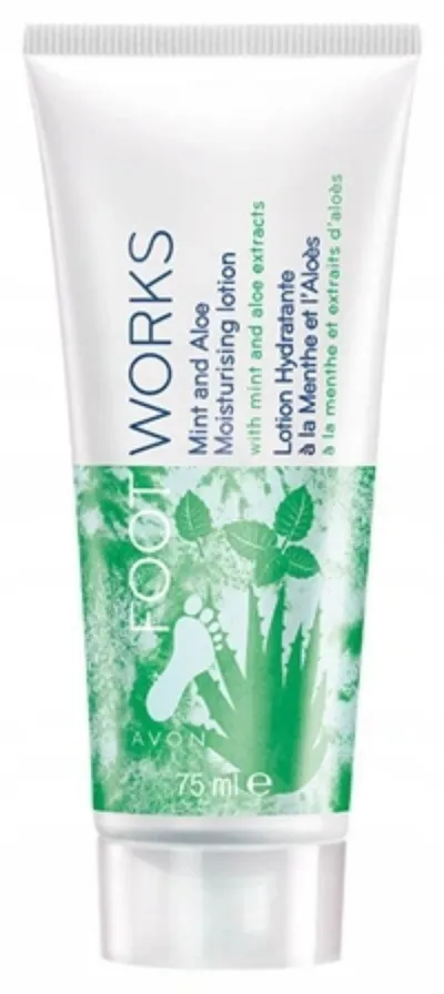 Avon Foot Works,  Mint & Aloe Cooling Lotion (Chłodzący krem do stóp z miętą i aloesem)