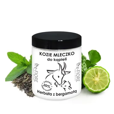 e-Fiore Kozie mleko do kąpieli `Herbata z bergamotą`