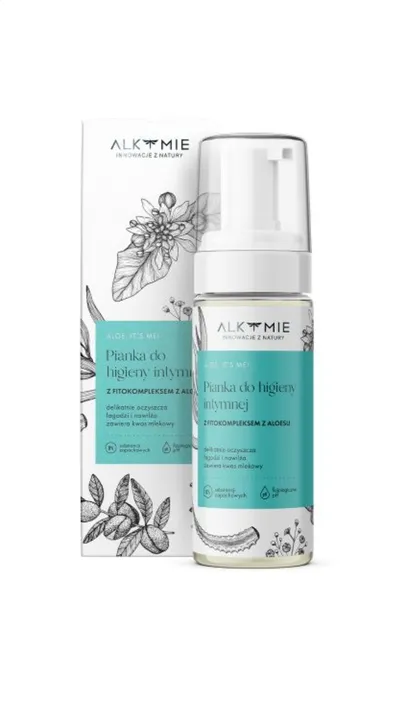 Alkmie Aloe it's me!, Łagodząca pianka do higieny intymnej z łagodzącym fitokompleksem  z aloesem