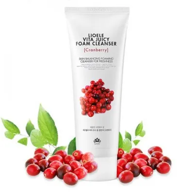 Lioele Cranberry, Vita Juicy Foam Cleanser (Pianka oczyszczająca do twarzy)