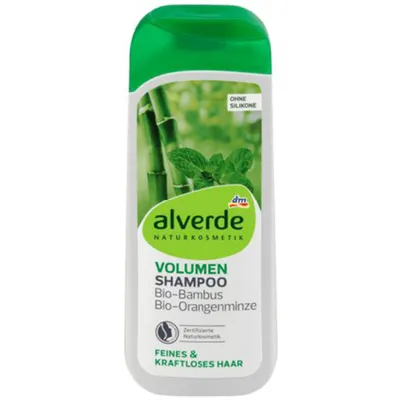 Alverde Volumen Shampoo Bio-Bambus & Bio Orangenminze (Szampon do włosów cienkich i pozbawionych objętości)