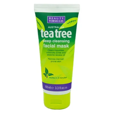 Beauty Formulas Australian Tea Tree, Deep Cleansing Facial Mask (Maseczka z olejkiem z drzewa herbacianego)