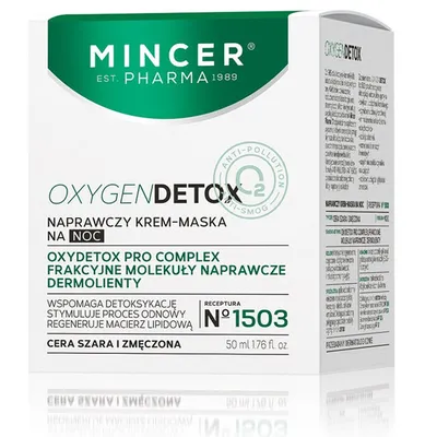 Mincer Pharma Oxygen Detox, Naprawczy krem - maska na noc No. 1503