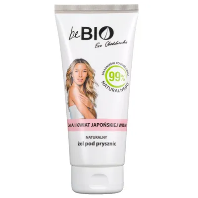 beBIO Naturalny żel pod prysznic `Chia i kwiat japońskiej wiśni`
