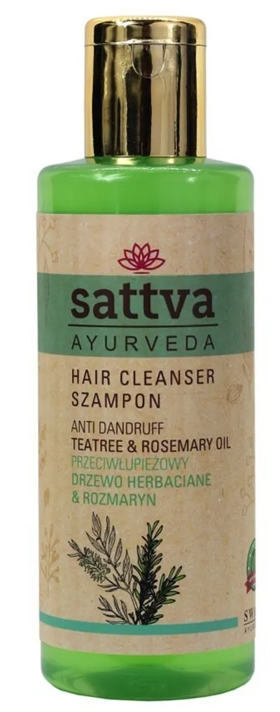 Sattva Ayurveda Herbal Hair Cleanser Anti Dandruff Tea Tree & Rosemary Oil (Szampon ziołowy przeciwłupieżowy `Drzewo herbaciane i rozmaryn`)
