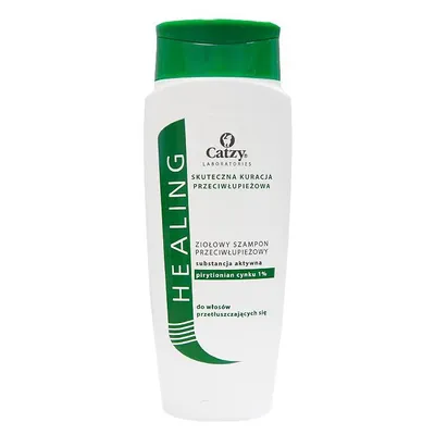 Catzy Healing Herbal Shampoo (Ziołowy szampon przeciwłupieżowy z pirytonianem cynku 1% do włosów silnie przetłuszczających się)