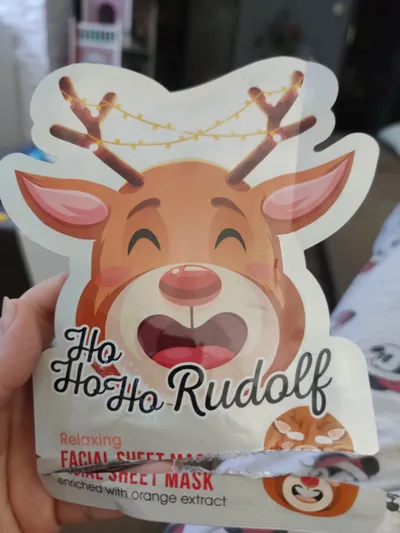 Action Ho Ho Ho Rudolf Relaxing Facial Sheet Mask (Biodegradowalna maska bambusowa na twarz w płachcie)