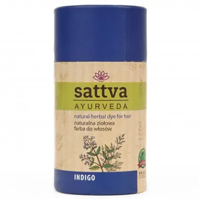 Sattva Ayurveda Natural Herbal Dye for Hair Indigo (Henna z indygo do włosów)