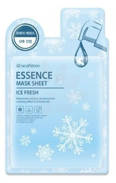 SeaNtree Ice Fresh Essence Mask Sheet (Chłodząca maseczka na bawełnianej płachcie z ekstraktem z kasztanowca)