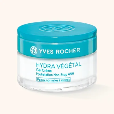 Yves Rocher Hydra Vegetal, Gel Creme, Hydratation Non-Stop 48H (Żel-krem intensywnie nawilżający 48H)