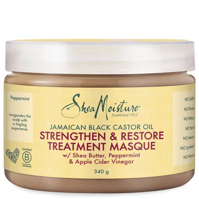 Shea Moisture Jamaican Black Castor Oil, Strenghten & Restore Treatment Masque (Maska z olejem rycynowym)