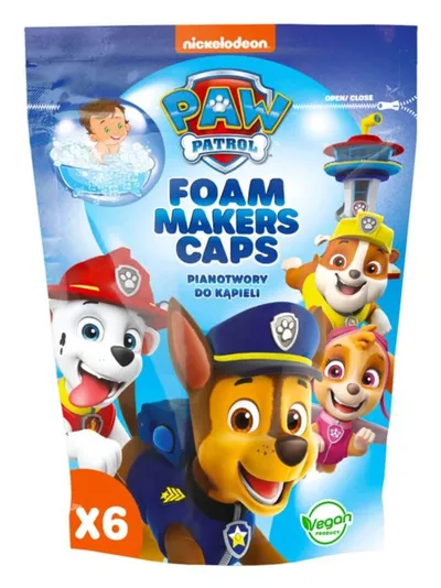 Nickelodeon Paw Patrol, Foam Makers Caps (Piana do kąpieli dla dzieci)