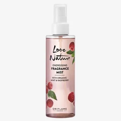 Oriflame Love Nature, Energising Fragrance Mist with Organic Mint & Raspberry (Energetyzująca mgiełka do ciała z organiczną miętą i maliną)