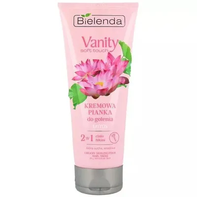 Bielenda Vanity Soft Touch, Kremowa pianka do golenia 2 w 1 `Lotos`