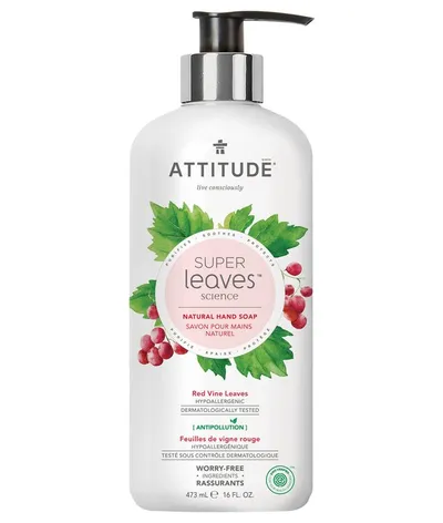 Attitude Super Leaves, Red Vine Hand Soap (Mydło z dodatkiem liści czerwonego wina)