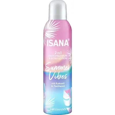 Isana Summer Vibes, Shower Foam & Body Lotion 2 in 1 (Pianka do mycia ciała i balsam pod prysznic 2w1)
