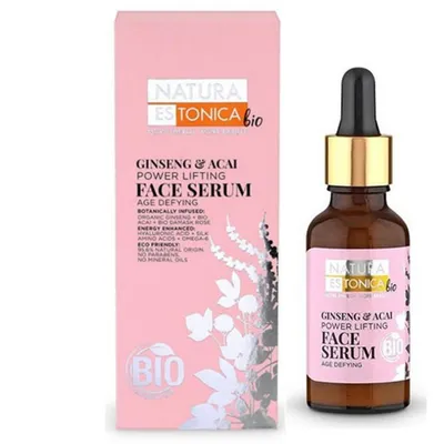 Natura Estonica Bio Ginseng & Acai, Power Lifting Face Serum (Odmładzające serum do twarzy `Żeń-szeń i Acai`)