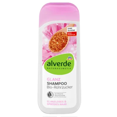 Alverde Glanz, Shampoo mit Rohrzucker (Szampon nabłyszczający z trzciną cukrową)