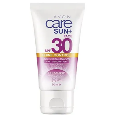 Avon Care, Sun + Face, Shine Control Sun Cream SPF 30 (Matujący krem nawilżająco-ochronny do twarzy SPF 30)