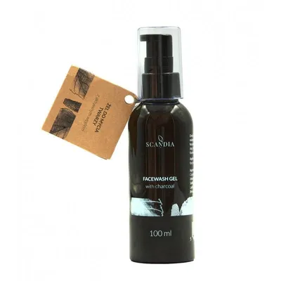 Scandia Cosmetics Facewash Gel With Charcoal (Żel do mycia twarzy z aktywnym węglem)