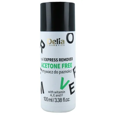 Delia Nail Express Remover Acetone Free (Bezacetonowy zmywacz do paznokci naturalnych i sztucznych)