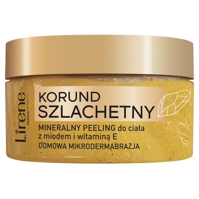 Lirene Dermoprogram Korund Szlachetny, Mineralny peeling do ciała z miodem i witaminą E `Domowa mikrodermabrazja`