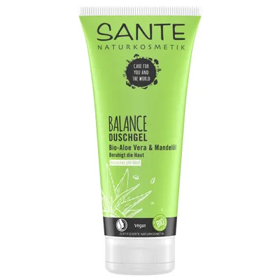 Sante Naturkosmetik Balance, Duschgel Bio-Aloe & Mandelol (Żel pod prysznic `Migdał i aloes`)