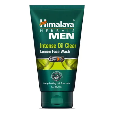 Himalaya Herbals Intense Oil Clear, Lemon Face Wash (Cytrynowy żel do twarzy dla mężczyzn)