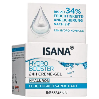 Isana Hydro Booster, 24h Creme-Gel (24-godzinny żel-krem z kwasem hialuronowym)