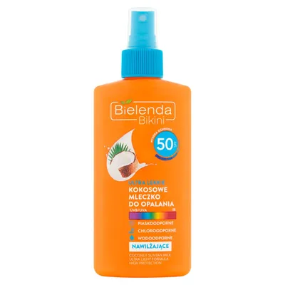 Bielenda Bikini, Ultra lekkie kokosowe mleczko do opalania SPF 50
