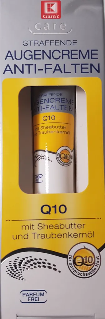 Kaufland Classic Care Straffende Anti-Falten  Augencreme Q10 (Ujędrniający przeciwzmarszczkowy krem pod oczy Q10)