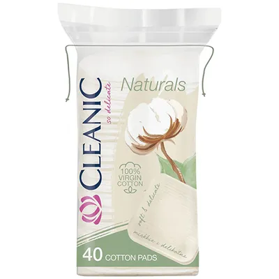 Cleanic Naturals, Płatki kosmetyczne kwadratowe `Soft & Delicate`