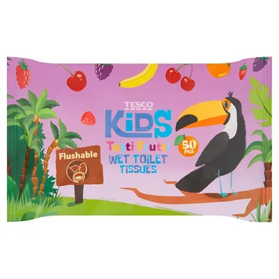 Tesco Value Kids, Tutti Frutti Wet Toilet Tissues (Nawilżany papier toaletowy dla dzieci)