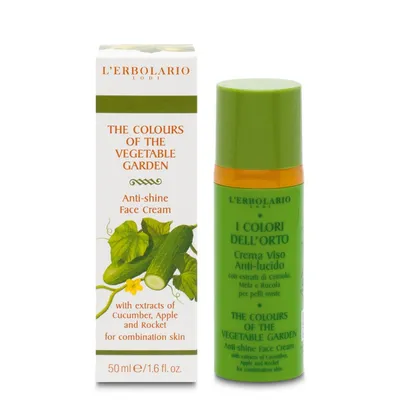 L'Erbolario The Colours of the Vegetable Garden, Anti-shine Face Cream (Kolory warzywnego ogrodu, Matujący krem nawilżający do cery trądzikowej)