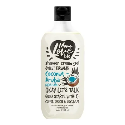 Mono Love Bio Shower Cream Gel Sweet Dreams Coconut-Aruba (Nawilżający żel-krem pod prysznic `Kokos-Aruba`)