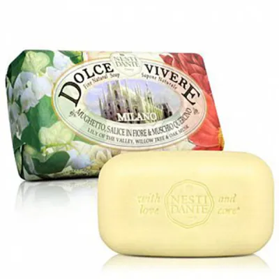 Nesti Dante Dolce Vivere Milano Lily of the Valley, Willow Tree & Oak Musk Natural Soap (Naturalne mydło toaletowe o zapachu konwalii, wierzby i dębowego piżma)