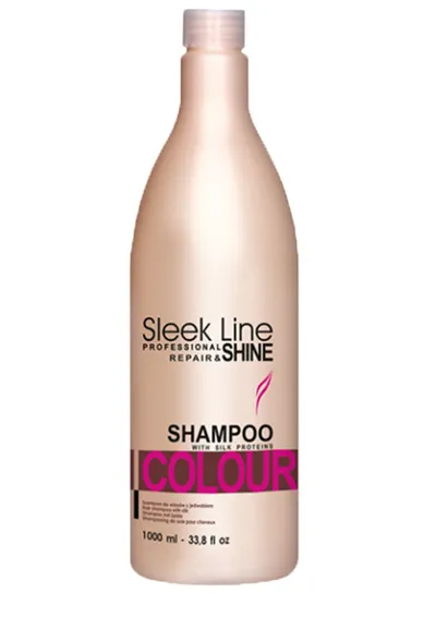 Stapiz Sleek Line, Repair & Shine, Shampoo with Silk Proteins Colour (Szampon z jedwabiem do włosów farbowanych)