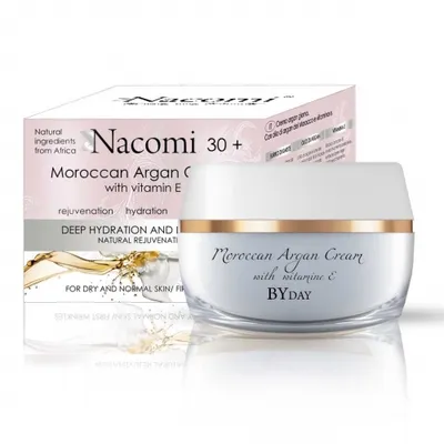 Nacomi Maroccan Argan Cream with Vitamin E (Arganowy krem na dzień 30+ z witaminą E)