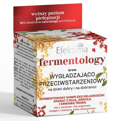 Efektima Fermentology, Wygładzający krem przeciwstarzeniowy na dzień i noc