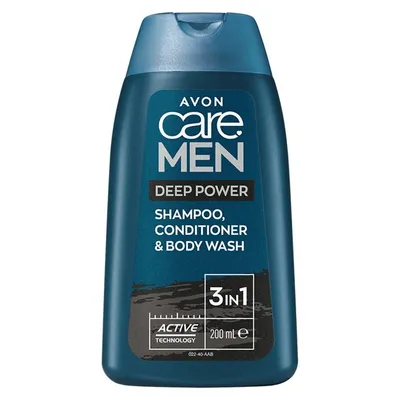 Avon Care Men, Deep Power, Shampoo Conditioner & Body Wash 3 in 1 (Żel do mycia ciała i włosów)