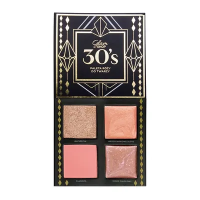 Glam Shop Złota Era, Paleta różów do twarzy 30's