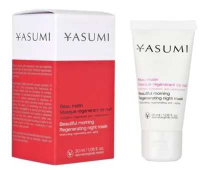 Yasumi Beautiful Morning Regenerating Night Mask (Maska na noc z kwasem hialuronowym i argireliną)